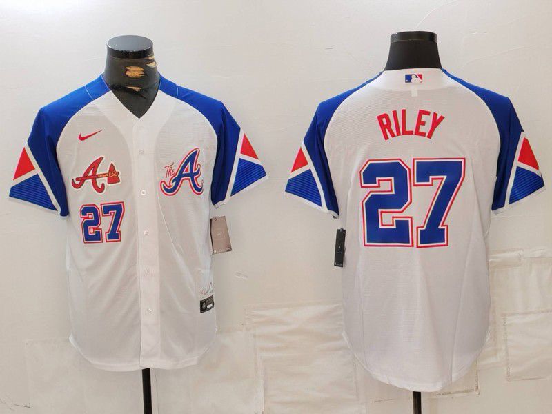 Men Atlanta Braves #27 Riley White City Edition 2024 Nike MLB Jersey style 5